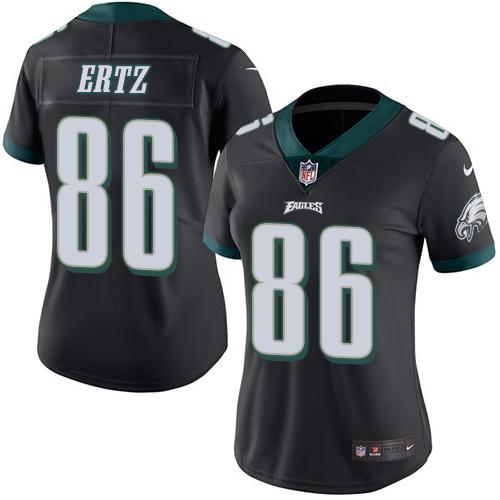 Nike Eagles #86 Zach Ertz Black Women's Stitched NFL Limited Rush Jersey Nike Eagles #86 Zach Ertz Black Women's Stitched NFL Limited Rush Jersey