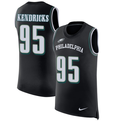 Nike Eagles #95 Mychal Kendricks Black Alternate Men's Stitched NFL Limited Rush Tank Top Jersey Nike Eagles #95 Mychal Kendricks Black Alternate Men's Stitched NFL Limited Rush Tank Top Jersey