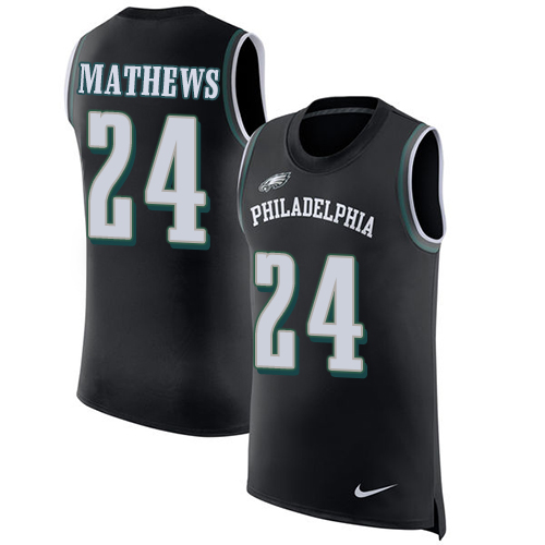 Nike Eagles #24 Ryan Mathews Black Alternate Men's Stitched NFL Limited Rush Tank Top Jersey Nike Eagles #24 Ryan Mathews Black Alternate Men's Stitched NFL Limited Rush Tank Top Jersey