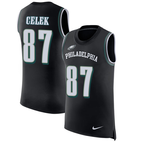 Nike Eagles #87 Brent Celek Black Alternate Men's Stitched NFL Limited Rush Tank Top Jersey Nike Eagles #87 Brent Celek Black Alternate Men's Stitched NFL Limited Rush Tank Top Jersey