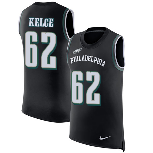 Nike Eagles #62 Jason Kelce Black Alternate Men's Stitched NFL Limited Rush Tank Top Jersey Nike Eagles #62 Jason Kelce Black Alternate Men's Stitched NFL Limited Rush Tank Top Jersey
