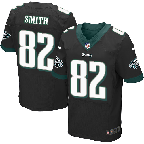 Nike Eagles #82 Torrey Smith Black Alternate Men's Stitched NFL New Elite Jersey Nike Eagles #82 Torrey Smith Black Alternate Men's Stitched NFL New Elite Jersey