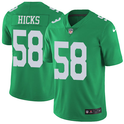 Nike Eagles #58 Jordan Hicks Green Men's Stitched NFL Limited Rush Jersey Nike Eagles #58 Jordan Hicks Green Men's Stitched NFL Limited Rush Jersey