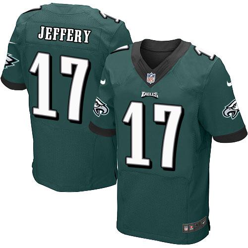 Nike Eagles #17 Alshon Jeffery Midnight Green Team Color Men's Stitched NFL New Elite Jersey Nike Eagles #17 Alshon Jeffery Midnight Green Team Color Men's Stitched NFL New Elite Jersey
