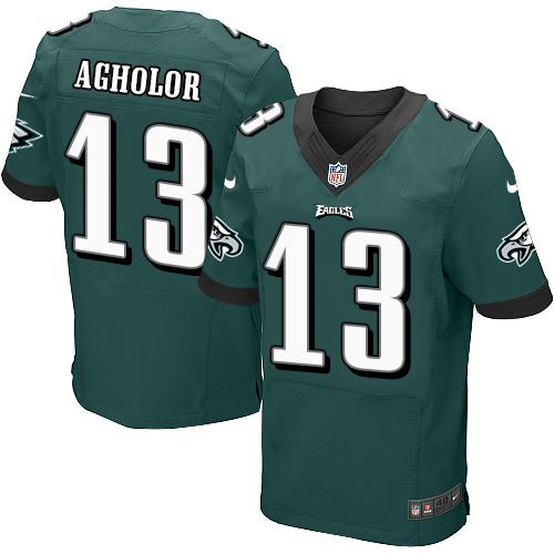 Nike Eagles #13 Nelson Agholor Midnight Green Team Color Men's Stitched NFL New Elite Jersey Nike Eagles #13 Nelson Agholor Midnight Green Team Color Men's Stitched NFL New Elite Jersey