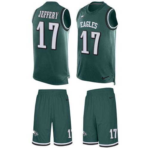 Nike Eagles #17 Alshon Jeffery Midnight Green Team Color Men's Stitched NFL Limited Tank Top Suit Jersey Nike Eagles #17 Alshon Jeffery Midnight Green Team Color Men's Stitched NFL Limited Tank Top Suit Jersey
