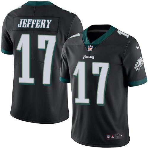 Nike Eagles #17 Alshon Jeffery Black Men's Stitched NFL Limited Rush Jersey Nike Eagles #17 Alshon Jeffery Black Men's Stitched NFL Limited Rush Jersey