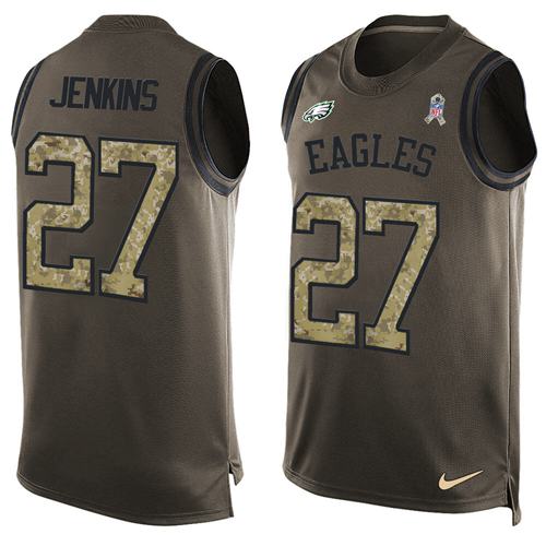 Nike Eagles #27 Malcolm Jenkins Green Men's Stitched NFL Limited Salute To Service Tank Top Jersey Nike Eagles #27 Malcolm Jenkins Green Men's Stitched NFL Limited Salute To Service Tank Top Jersey