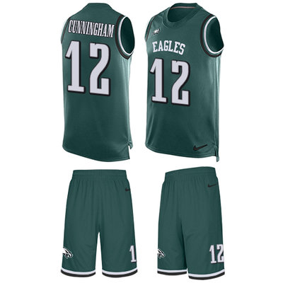 Nike Eagles #12 Randall Cunningham Midnight Green Team Color Men's Stitched NFL Limited Tank Top Suit Jersey Nike Eagles #12 Randall Cunningham Midnight Green Team Color Men's Stitched NFL Limited Tank Top Suit Jersey