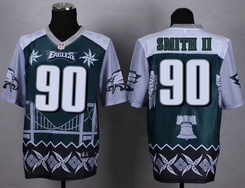 Nike Eagles #90 Marcus Smith II Midnight Green Men's Stitched NFL Elite Noble Fashion Jersey Nike Eagles #90 Marcus Smith II Midnight Green Men's Stitched NFL Elite Noble Fashion Jersey