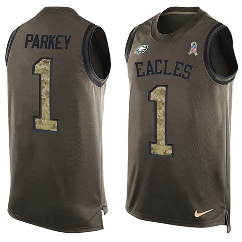 Nike Eagles #1 Cody Parkey Green Men's Stitched NFL Limited Salute To Service Tank Top Jersey Nike Eagles #1 Cody Parkey Green Men's Stitched NFL Limited Salute To Service Tank Top Jersey