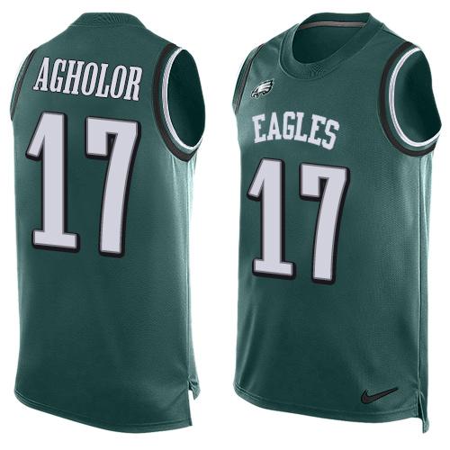 Nike Eagles #17 Nelson Agholor Midnight Green Team Color Men's Stitched NFL Limited Tank Top Jersey Nike Eagles #17 Nelson Agholor Midnight Green Team Color Men's Stitched NFL Limited Tank Top Jersey