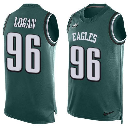 Nike Eagles #96 Bennie Logan Midnight Green Team Color Men's Stitched NFL Limited Tank Top Jersey Nike Eagles #96 Bennie Logan Midnight Green Team Color Men's Stitched NFL Limited Tank Top Jersey