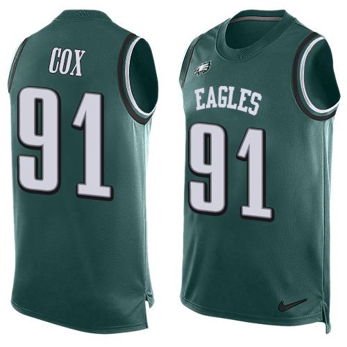 Nike Eagles #91 Fletcher Cox Midnight Green Team Color Men's Stitched NFL Limited Tank Top Jersey Nike Eagles #91 Fletcher Cox Midnight Green Team Color Men's Stitched NFL Limited Tank Top Jersey
