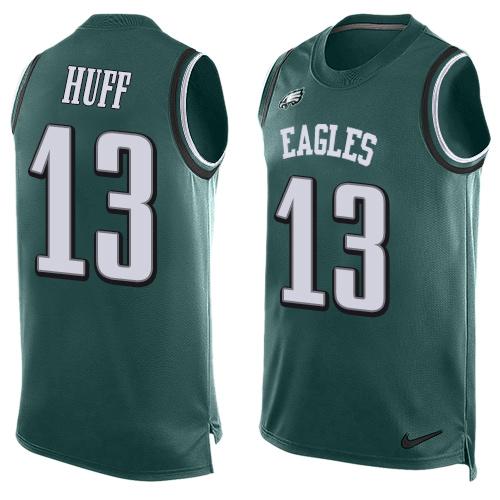 Nike Eagles #13 Josh Huff Midnight Green Team Color Men's Stitched NFL Limited Tank Top Jersey Nike Eagles #13 Josh Huff Midnight Green Team Color Men's Stitched NFL Limited Tank Top Jersey