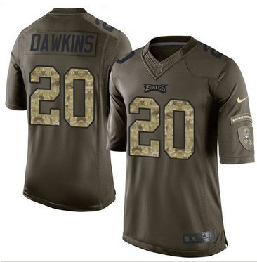 Nike Philadelphia Eagles #20 Brian Dawkins Green Men''s Stitched NFL Limited Salute to Service Jersey Nike Philadelphia Eagles #20 Brian Dawkins Green Men''s Stitched NFL Limited Salute to Service Jersey