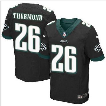 Nike Philadelphia Eagles #26 Walter Thurmond Black Alternate Men's Stitched NFL New Elite Jersey Nike Philadelphia Eagles #26 Walter Thurmond Black Alternate Men's Stitched NFL New Elite Jersey