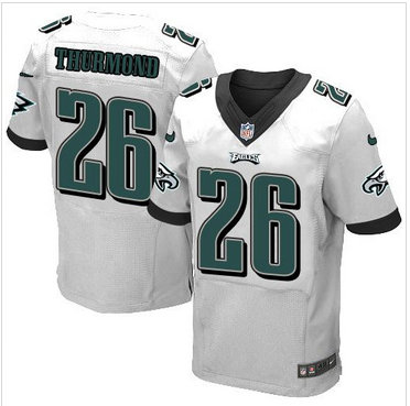 Nike Philadelphia Eagles #26 Walter Thurmond White Men's Stitched NFL New Elite Jersey Nike Philadelphia Eagles #26 Walter Thurmond White Men's Stitched NFL New Elite Jersey