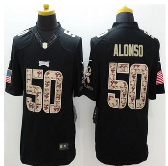 New Philadelphia Eagles #50 Kiko Alonso Black Men's Stitched NFL Limited Salute to Service jersey New Philadelphia Eagles #50 Kiko Alonso Black Men's Stitched NFL Limited Salute to Service jersey