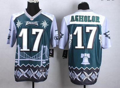 New Philadelphia Eagles #17 Nelson Agholor Midnight Green Men's Stitched NFL Elite Noble Fashion Jersey New Philadelphia Eagles #17 Nelson Agholor Midnight Green Men's Stitched NFL Elite Noble Fashion Jersey