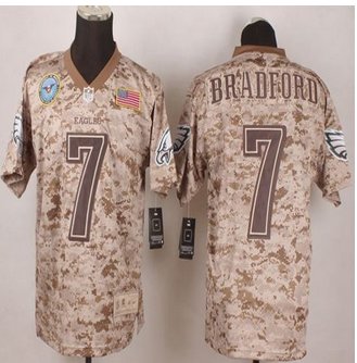 NEW Philadelphia Eagles #7 Sam Bradford Camo Men's Stitched NFL New Elite USMC Jersey NEW Philadelphia Eagles #7 Sam Bradford Camo Men's Stitched NFL New Elite USMC Jersey