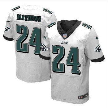 New Philadelphia Eagles #24 Ryan Mathews White Men's Stitched NFL New Elite Jersey New Philadelphia Eagles #24 Ryan Mathews White Men's Stitched NFL New Elite Jersey