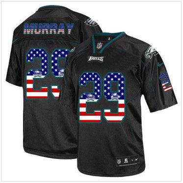 New Philadelphia Eagles #29 DeMarco Murray Black Men's Stitched NFL Elite USA Flag Fashion Jersey