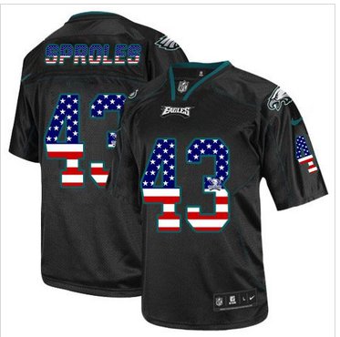 New Philadelphia Eagles #43 Darren Sproles Black NFL Elite USA Flag Fashion Jersey New Philadelphia Eagles #43 Darren Sproles Black NFL Elite USA Flag Fashion Jersey
