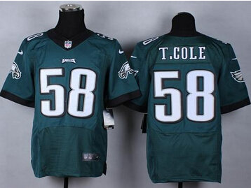 NEW Philadelphia Eagles #58 Trent Cole Midnight Green Team Color NFL New Elite Jersey NEW Philadelphia Eagles #58 Trent Cole Midnight Green Team Color NFL New Elite Jersey