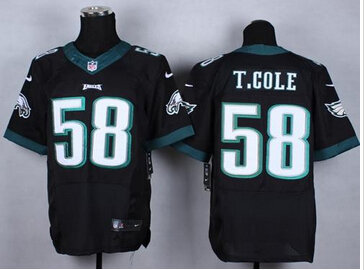 NEW Philadelphia Eagles #58 Trent Cole Black Alternate NFL New Elite Jersey NEW Philadelphia Eagles #58 Trent Cole Black Alternate NFL New Elite Jersey