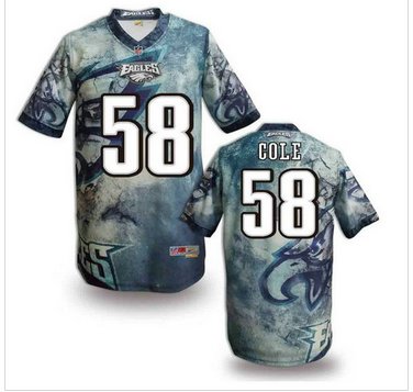 Philadelphia Eagles #58 COLE Men's Stitched NFL Elite Fanatical Version Jersey (4) Philadelphia Eagles #58 COLE Men's Stitched NFL Elite Fanatical Version Jersey (4)