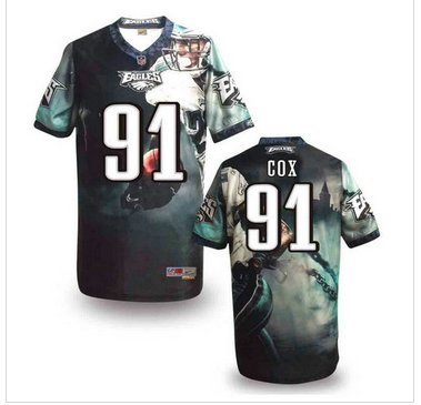 Philadelphia Eagles #91 COX Men's Stitched NFL Elite Fanatical Version Jersey (3) Philadelphia Eagles #91 COX Men's Stitched NFL Elite Fanatical Version Jersey (3)