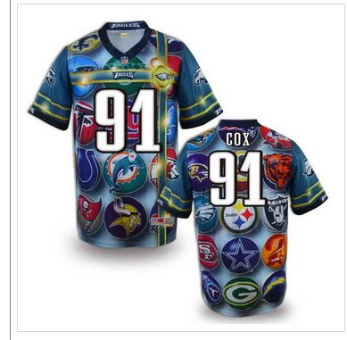 Philadelphia Eagles #91 COX Men's Stitched NFL Elite Fanatical Version Jersey (2) Philadelphia Eagles #91 COX Men's Stitched NFL Elite Fanatical Version Jersey (2)