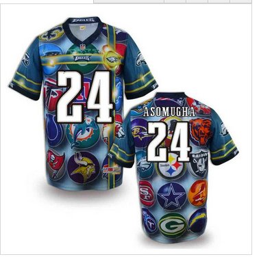 Philadelphia Eagles #24 ASOMUGHA Men's Stitched NFL Elite Fanatical Version Jersey (2)