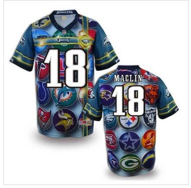 Philadelphia Eagles #18 MACLIN Men's Stitched NFL Elite Fanatical Version Jersey (2) Philadelphia Eagles #18 MACLIN Men's Stitched NFL Elite Fanatical Version Jersey (2)