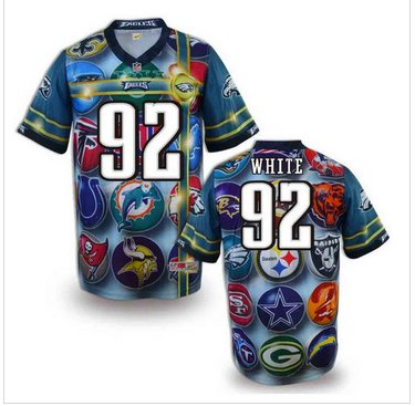 Philadelphia Eagles #92 WHITE Men's Stitched NFL Elite Fanatical Version Jersey (2) Philadelphia Eagles #92 WHITE Men's Stitched NFL Elite Fanatical Version Jersey (2)