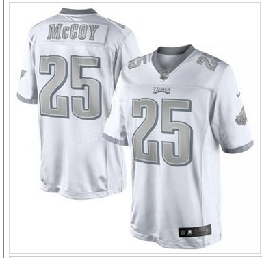Philadelphia Eagles #25 LeSean McCoy White Platinum Jersey Philadelphia Eagles #25 LeSean McCoy White Platinum Jersey