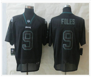 New Philadelphia Eagles #9 Nick Foles Lights Out Black Elite Jersey New Philadelphia Eagles #9 Nick Foles Lights Out Black Elite Jersey