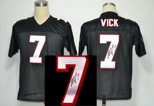 Philadelphia Eagles 7# Michael Vick Black Throwback Jersey(Signed Elite) Philadelphia Eagles 7# Michael Vick Black Throwback Jersey(Signed Elite)
