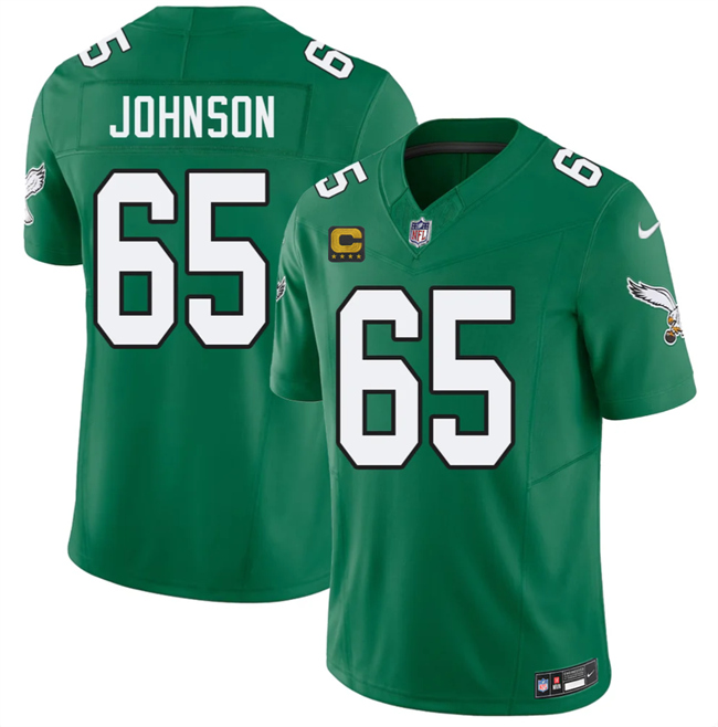 Men's Philadelphia Eagles #65 Lane Johnson Kelly Green 2026 F.U.S.E. 4-Star C Patch Throwback Vapor Untouchable Limited Stitched Football Jersey Men's Philadelphia Eagles #65 Lane Johnson Kelly Green 2026 F.U.S.E. 4-Star C Patch Throwback Vapor Untouchable Limited Stitched Football Jersey