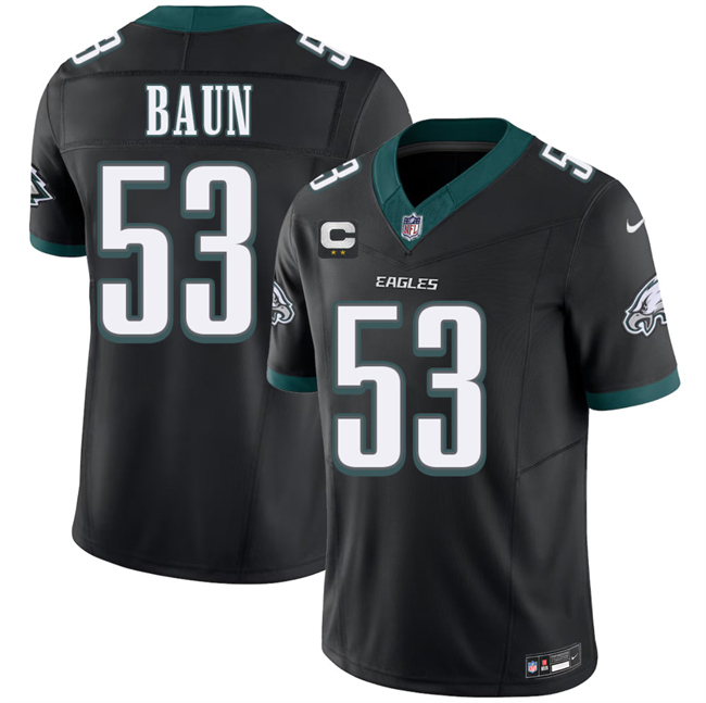 Men's Philadelphia Eagles #53 Jaelan Phillips Black 2026 F.U.S.E. 2-Star C Patch Vapor Untouchable Limited Throwback Stitched Football Jersey Men's Philadelphia Eagles #53 Jaelan Phillips Black 2026 F.U.S.E. 2-Star C Patch Vapor Untouchable Limited Throwback Stitched Football Jersey