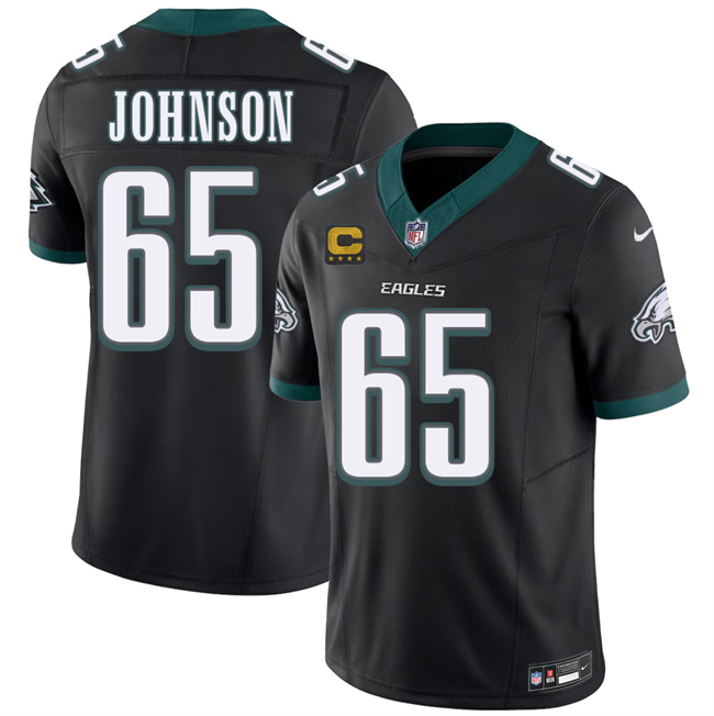 Men's Philadelphia Eagles #65 Lane Johnson Black 2026 F.U.S.E. 4-Star C Patch Vapor Untouchable Limited Throwback Stitched Football Jersey Men's Philadelphia Eagles #65 Lane Johnson Black 2026 F.U.S.E. 4-Star C Patch Vapor Untouchable Limited Throwback Stitched Football Jersey