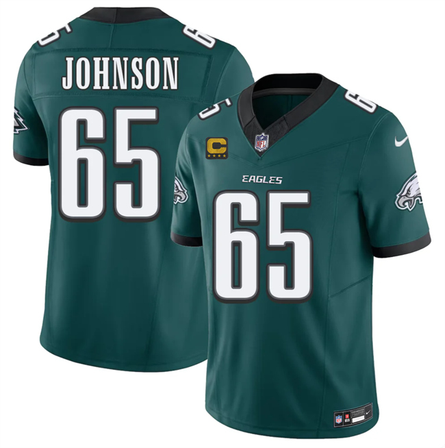 Men's Philadelphia Eagles #65 Lane Johnson Green 2026 F.U.S.E. 4-Star C Patch Vapor Untouchable Limited Stitched Football Jersey Men's Philadelphia Eagles #65 Lane Johnson Green 2026 F.U.S.E. 4-Star C Patch Vapor Untouchable Limited Stitched Football Jersey