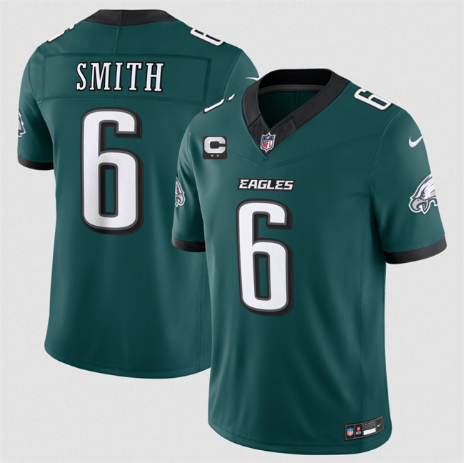 Men's Philadelphia Eagles #6 DeVonta Smith Green 2026 F.U.S.E. 2-Star C Patch Vapor Untouchable Limited Stitched Football Jersey Men's Philadelphia Eagles #6 DeVonta Smith Green 2026 F.U.S.E. 2-Star C Patch Vapor Untouchable Limited Stitched Football Jersey