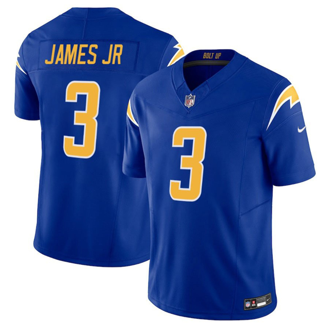 Men's Los Angeles Chargers #3 Derwin James JR Royal 2025 F.U.S.E Vapor Limited Stitched Football Jersey Men's Los Angeles Chargers #3 Derwin James JR Royal 2025 F.U.S.E Vapor Limited Stitched Football Jersey