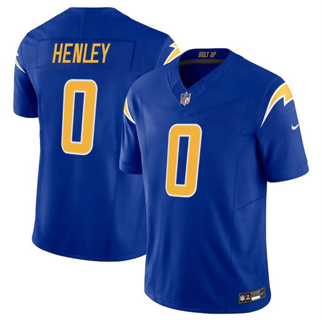 Men's Los Angeles Chargers #0 Daiyan Henley Royal 2025 F.U.S.E Vapor Limited Stitched Football Jersey Men's Los Angeles Chargers #0 Daiyan Henley Royal 2025 F.U.S.E Vapor Limited Stitched Football Jersey