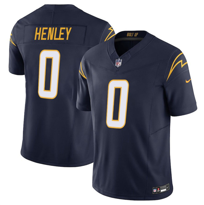 Men's Los Angeles Chargers #0 Daiyan Henley Navy 2025 F.U.S.E Vapor Limited Stitched Football Jersey Men's Los Angeles Chargers #0 Daiyan Henley Navy 2025 F.U.S.E Vapor Limited Stitched Football Jersey
