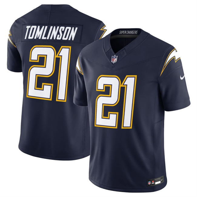 Men's Los Angeles Chargers #21 LaDainian Tomlinson Navy 2025 F.U.S.E. Alternate Vapor Limited Stitched Football Jersey Men's Los Angeles Chargers #21 LaDainian Tomlinson Navy 2025 F.U.S.E. Alternate Vapor Limited Stitched Football Jersey