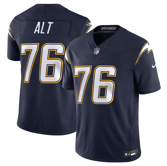 Men's Los Angeles Chargers #76 Joe Alt Navy 2025 F.U.S.E. Alternate Vapor Limited Stitched Football Jersey Men's Los Angeles Chargers #76 Joe Alt Navy 2025 F.U.S.E. Alternate Vapor Limited Stitched Football Jersey