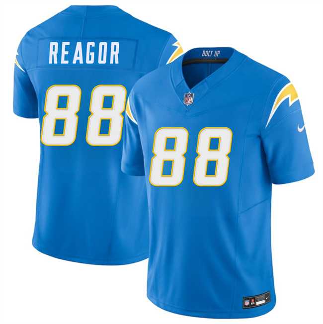 Men's Los Angeles Chargers #88 Jalen Reagor Blue 2025 F.U.S.E. Vapor Limited Stitched Football Jersey Men's Los Angeles Chargers #88 Jalen Reagor Blue 2025 F.U.S.E. Vapor Limited Stitched Football Jersey